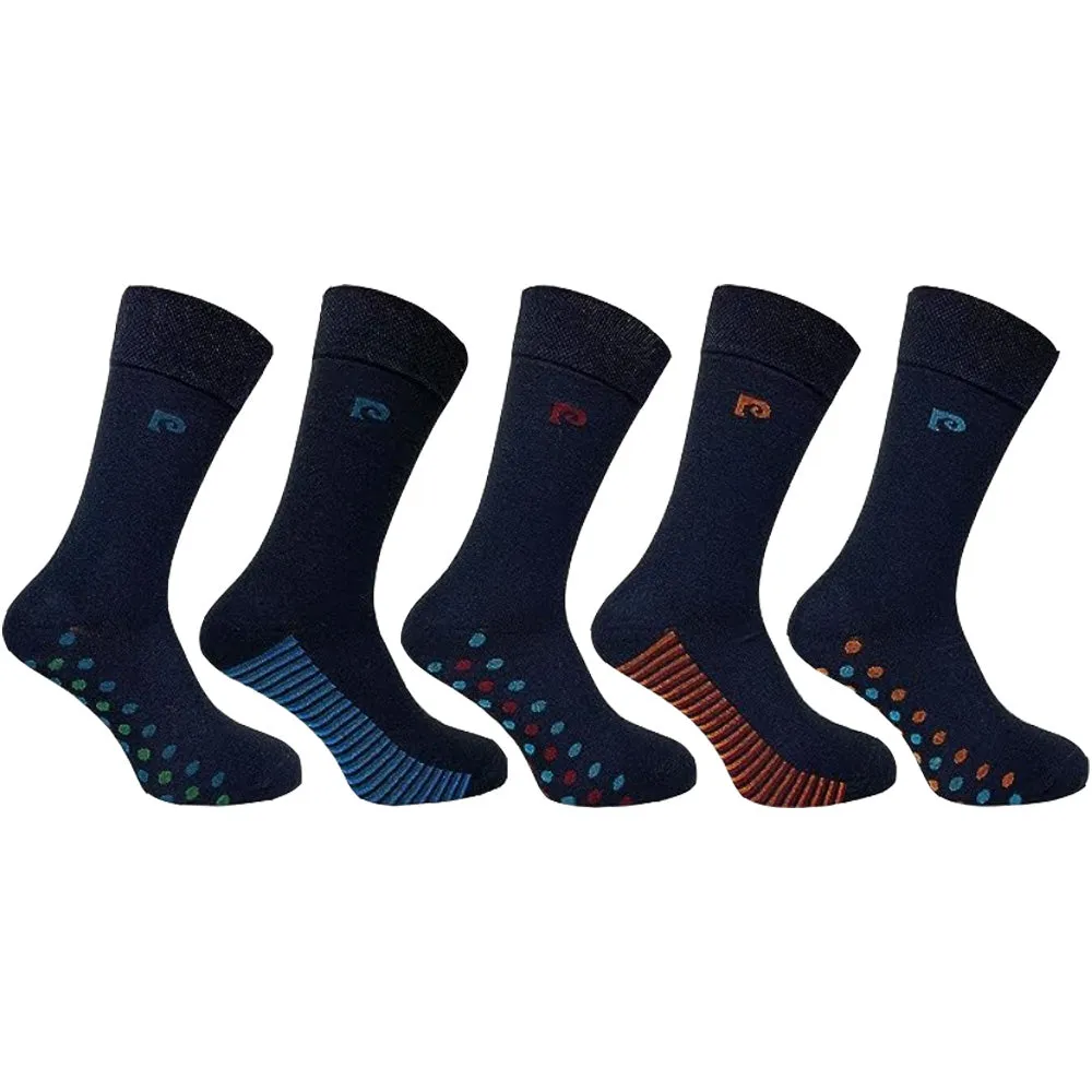 Pierre Cardin 5 Pack Socks - Assorted Geo Navy