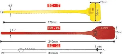 Pilfer proof bag closure seals