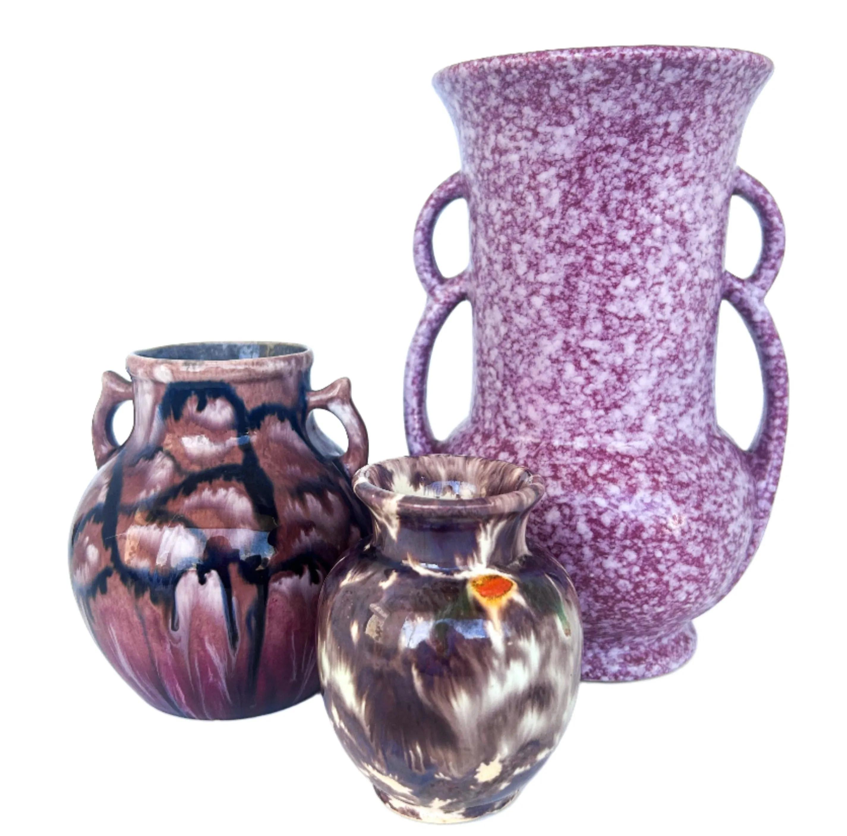 Plum Speckled Vintage Vase