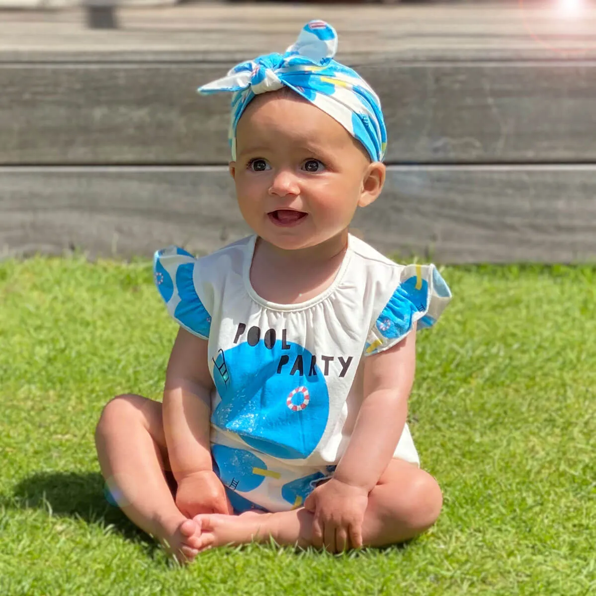 PLUNGE - Baby Turban Baby Hat POOLS