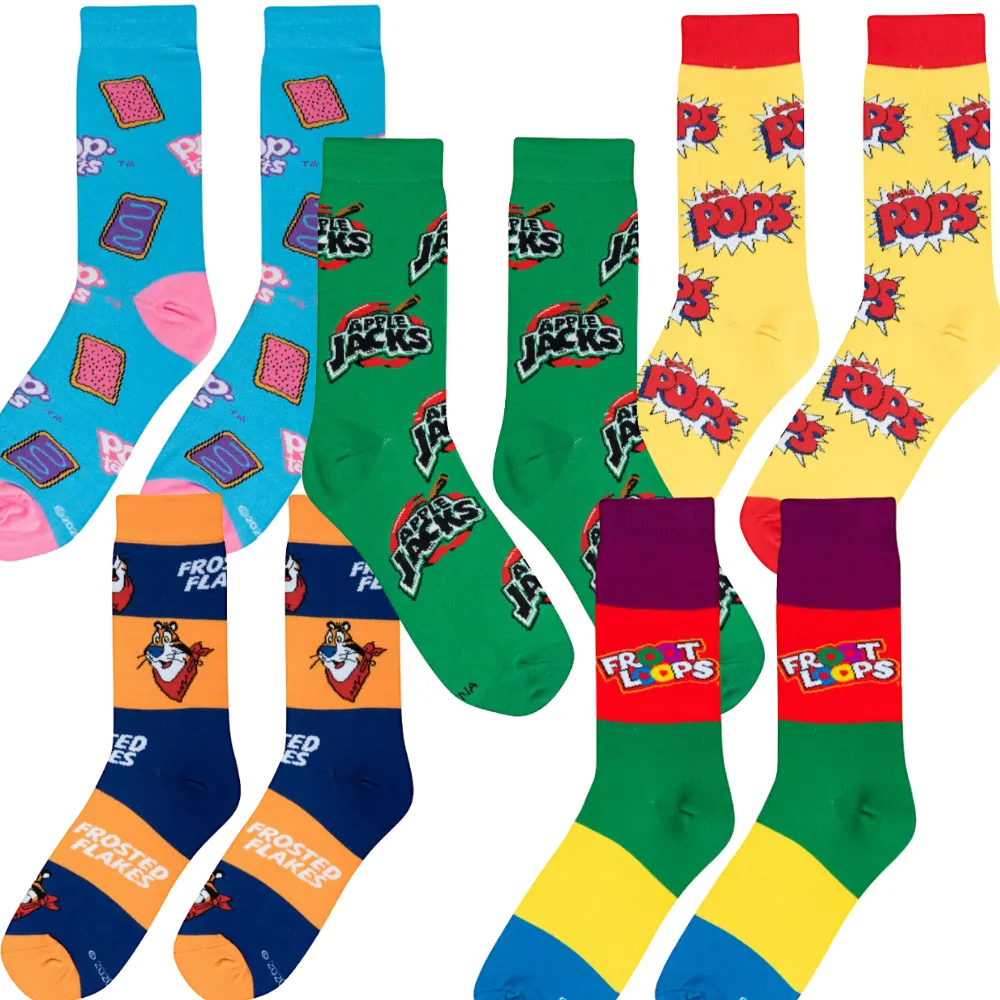 POP TARTS Breakfast Officially Licensed Crew Length Unisex Pair of Socks 9-10