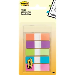Post-it® 1/2"W Flags in On-the-Go Dispenser - Bright Colors