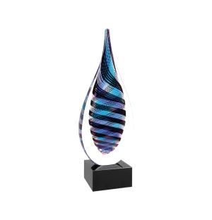 Premier Glass Art Twisted Rain Drop