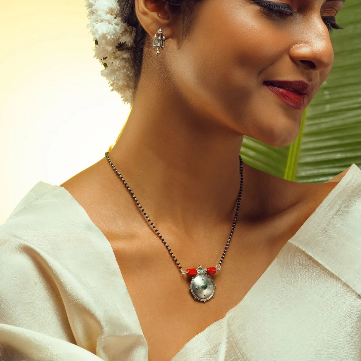 Puthali Silver Mangalsutra by MOHA