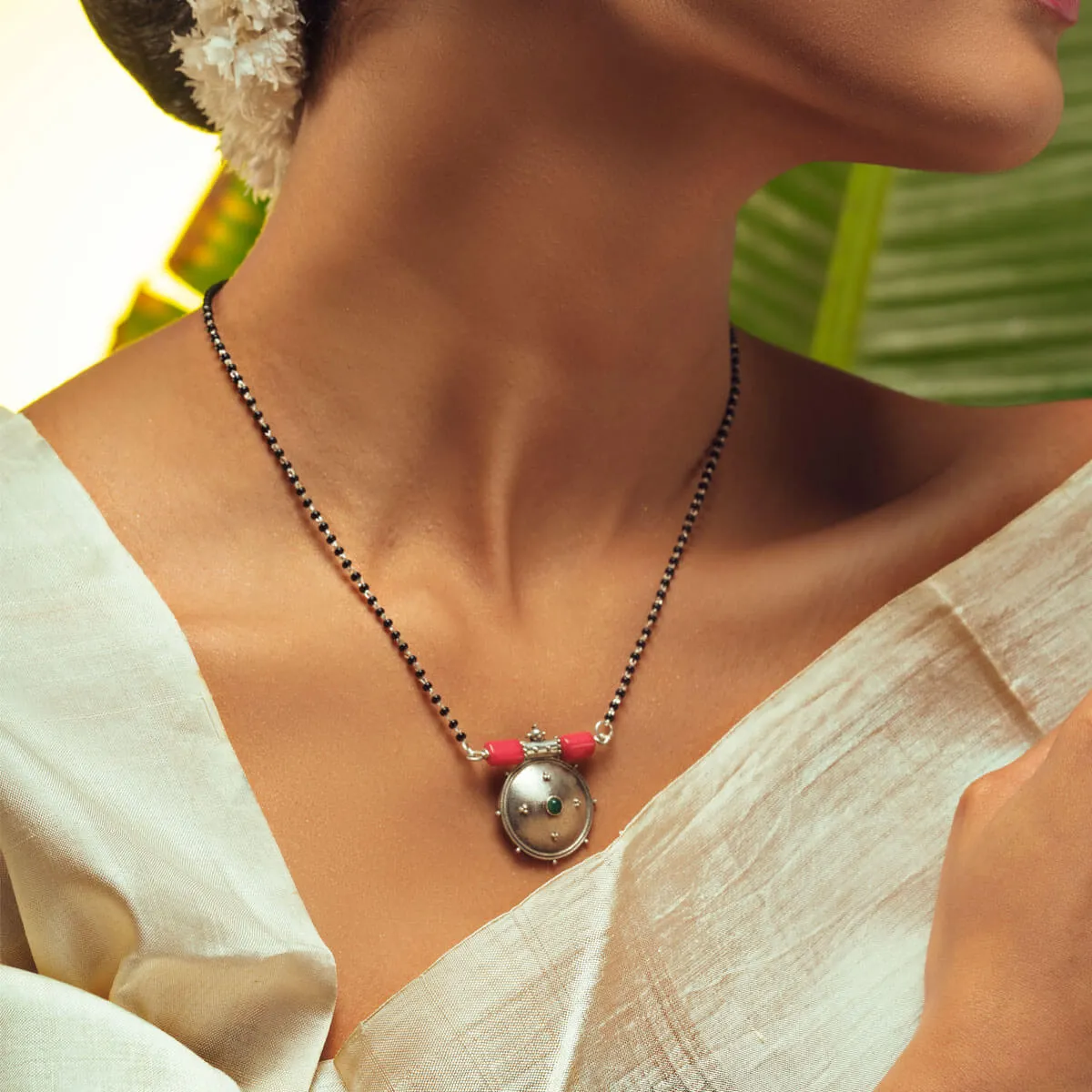 Puthali Silver Mangalsutra by MOHA