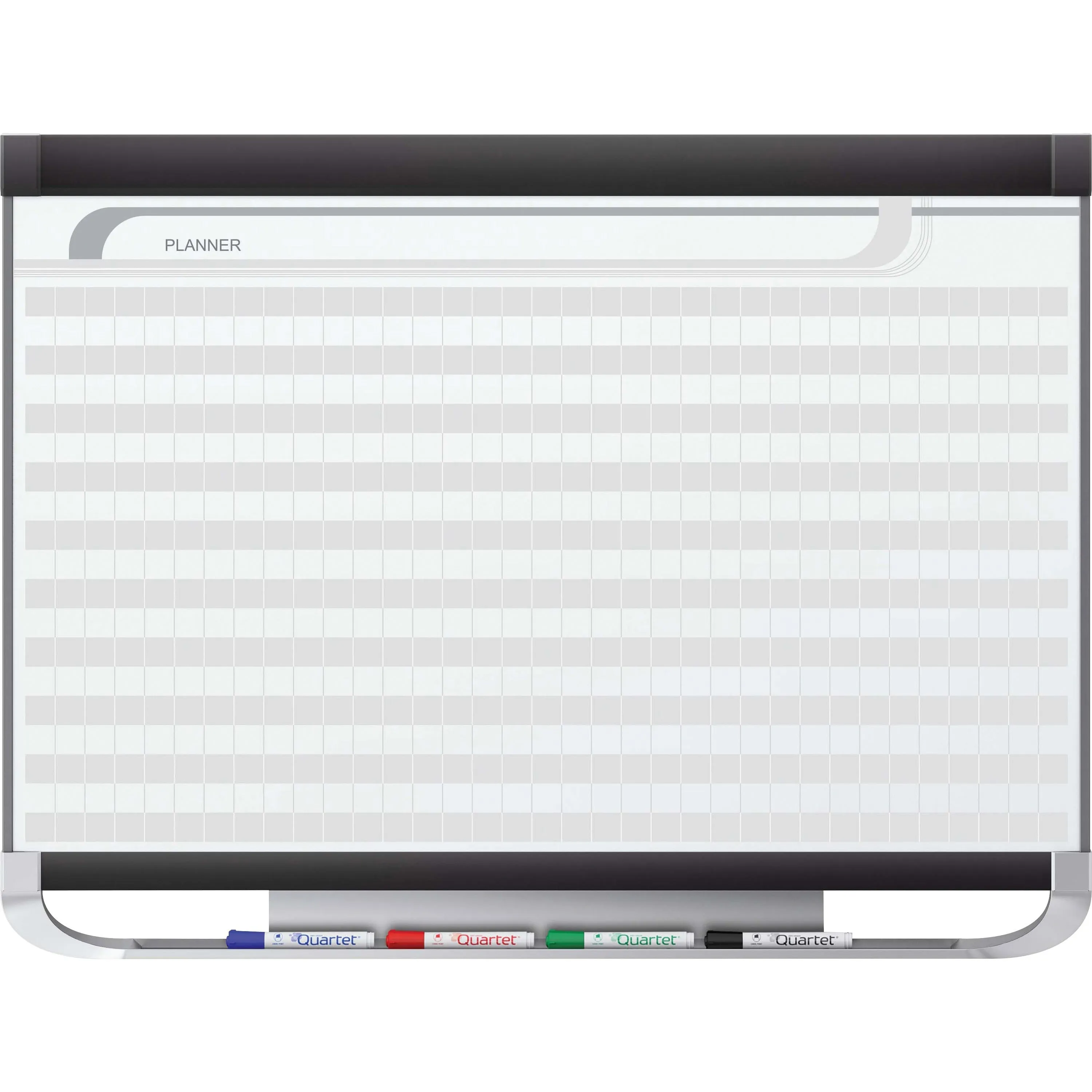 Quartet® Prestige® 2 Magnetic DuraMax® Porcelain Planning System, 6' x 4' Board with 1" x 1" Grid