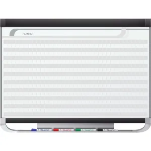 Quartet® Prestige® 2 Magnetic DuraMax® Porcelain Planning System, 6' x 4' Board with 1" x 1" Grid