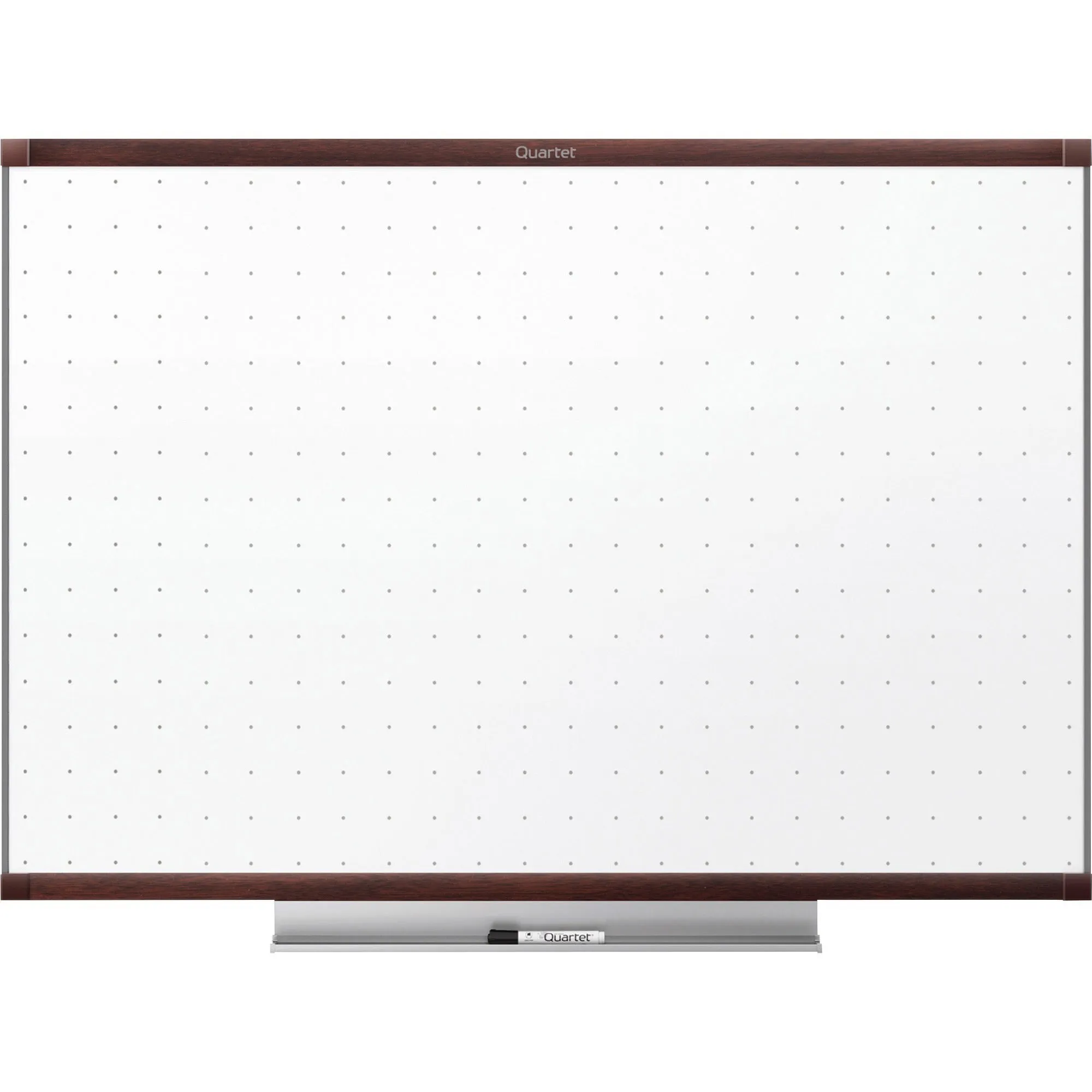 Quartet® Prestige® 2 Total Erase®Whiteboard, 4' x 3', Mahogany Finish Frame