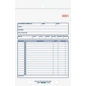 Rediform 3-Part Carbonless Sales Form