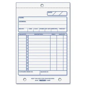 Rediform Carbonless Sales Order Book