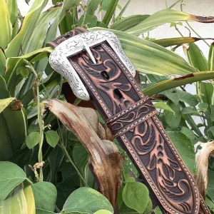 Roper Brown Tooled Belt (8642500)