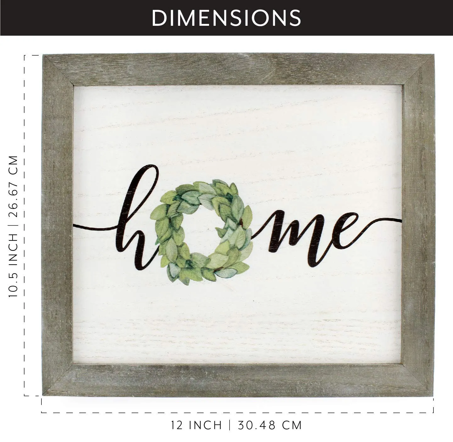 Rustic Home Wreath Sign, 10.5 x 12 Inch (Case of 40)