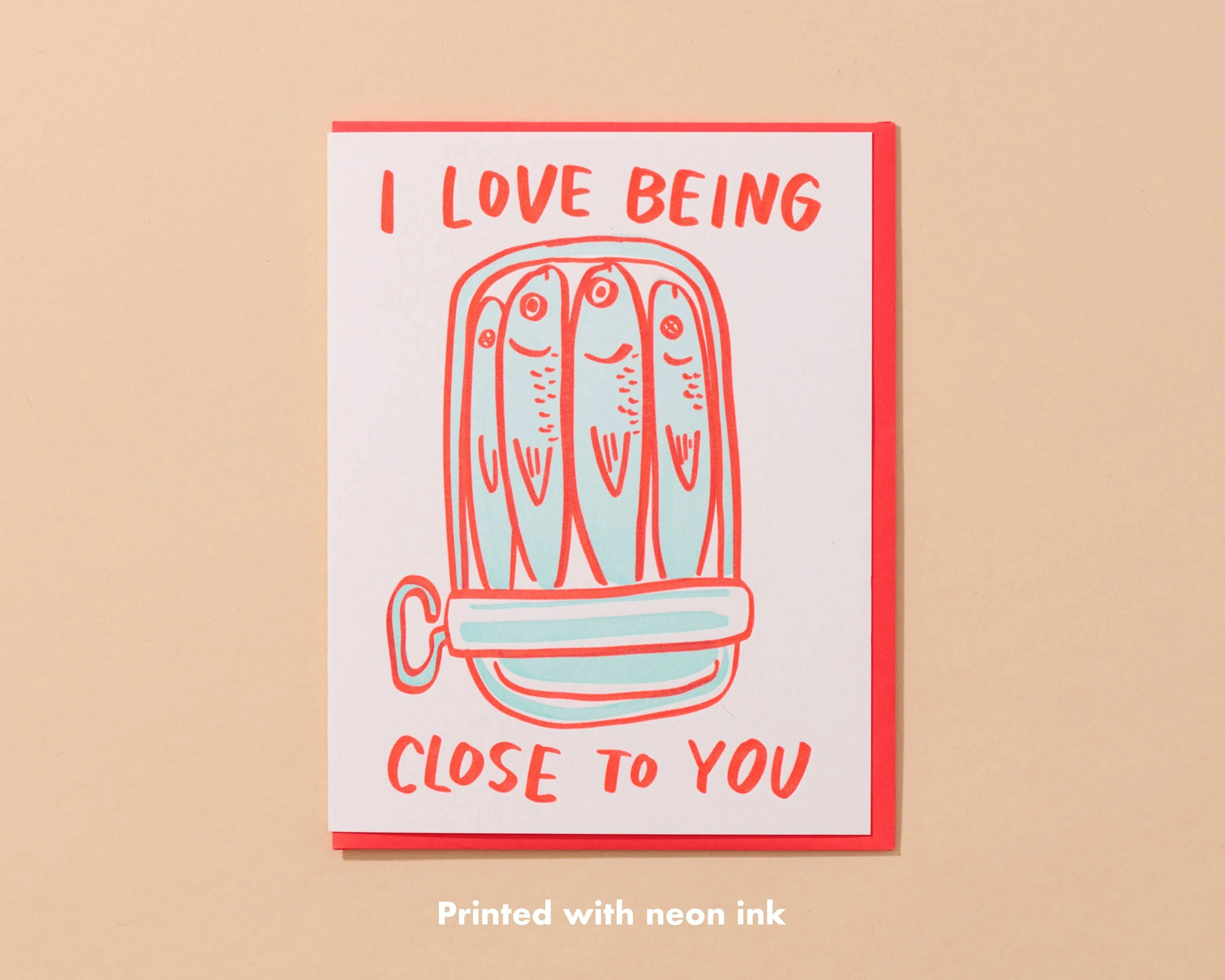 Sardine Love Letterpress Card