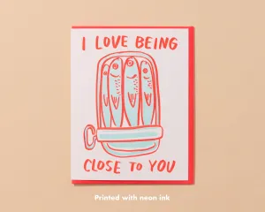 Sardine Love Letterpress Card