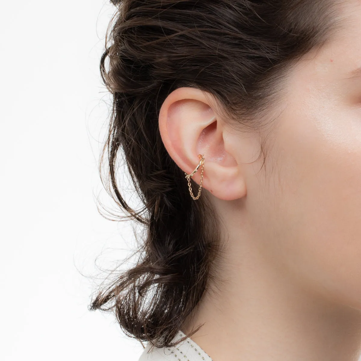 SEA ANEMONE Chain Ear Cuff