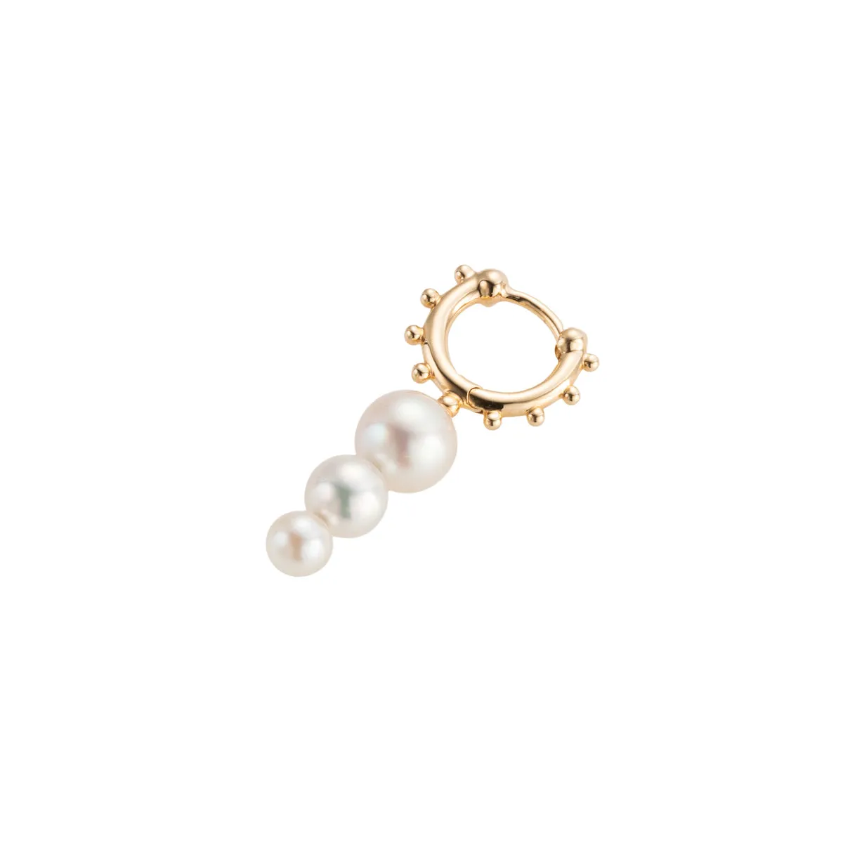 SEA ANEMONE Pearl Huggie Hoop Earring
