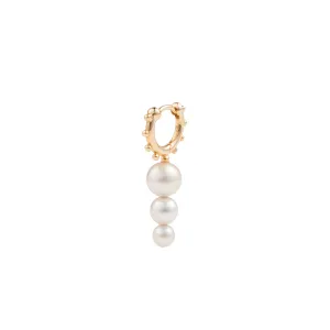 SEA ANEMONE Pearl Huggie Hoop Earring