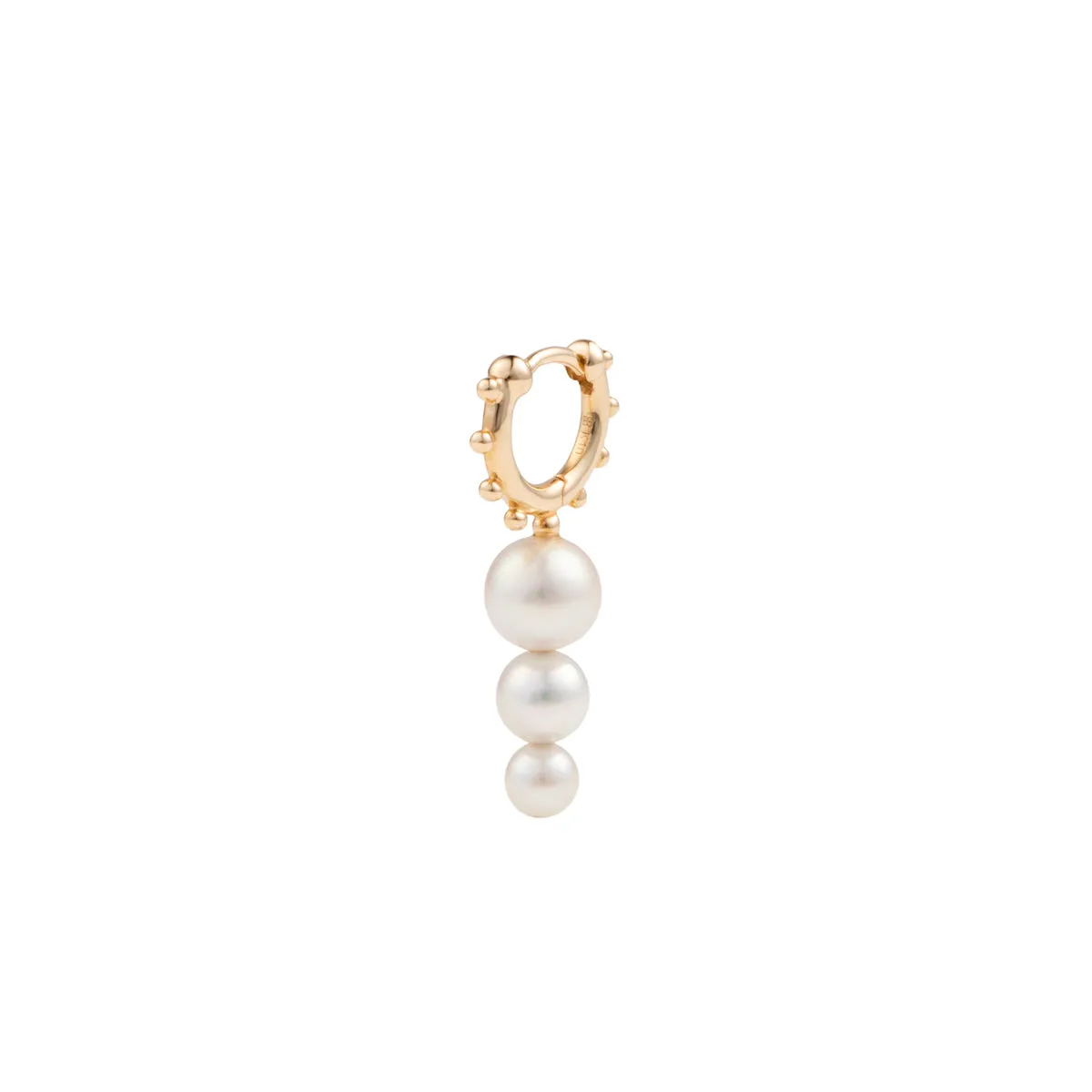 SEA ANEMONE Pearl Huggie Hoop Earring