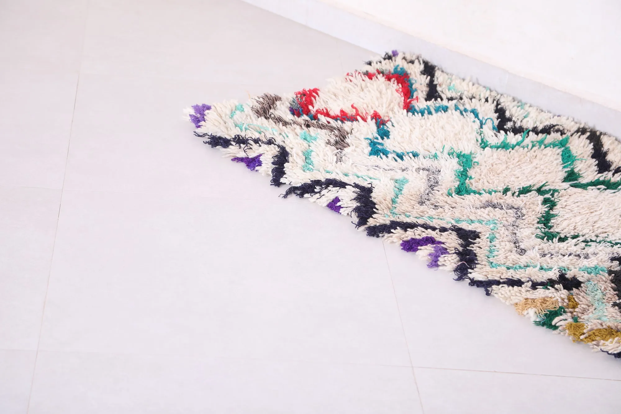 Shaggy Moroccan hallway Rug 2.3 X 6.5 Feet