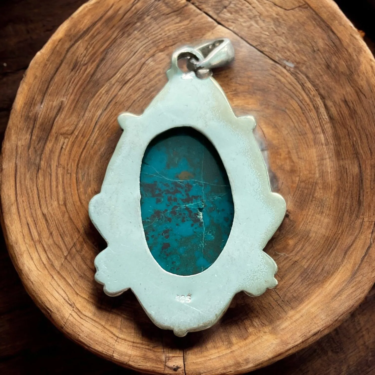 Shattuckite Solid 925 Sterling Silver Pendant