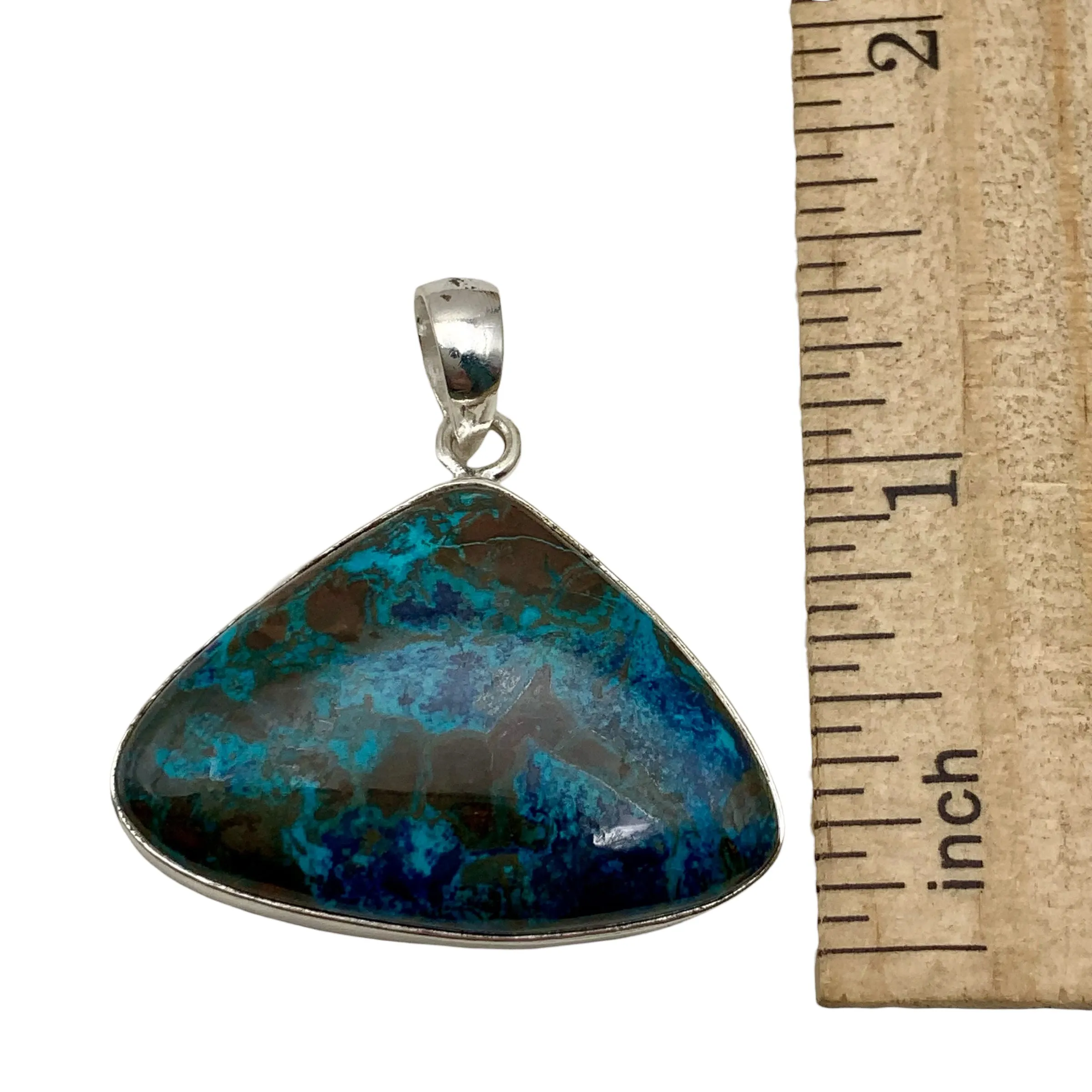 Shattuckite Solid 925 Sterling Silver Pendant