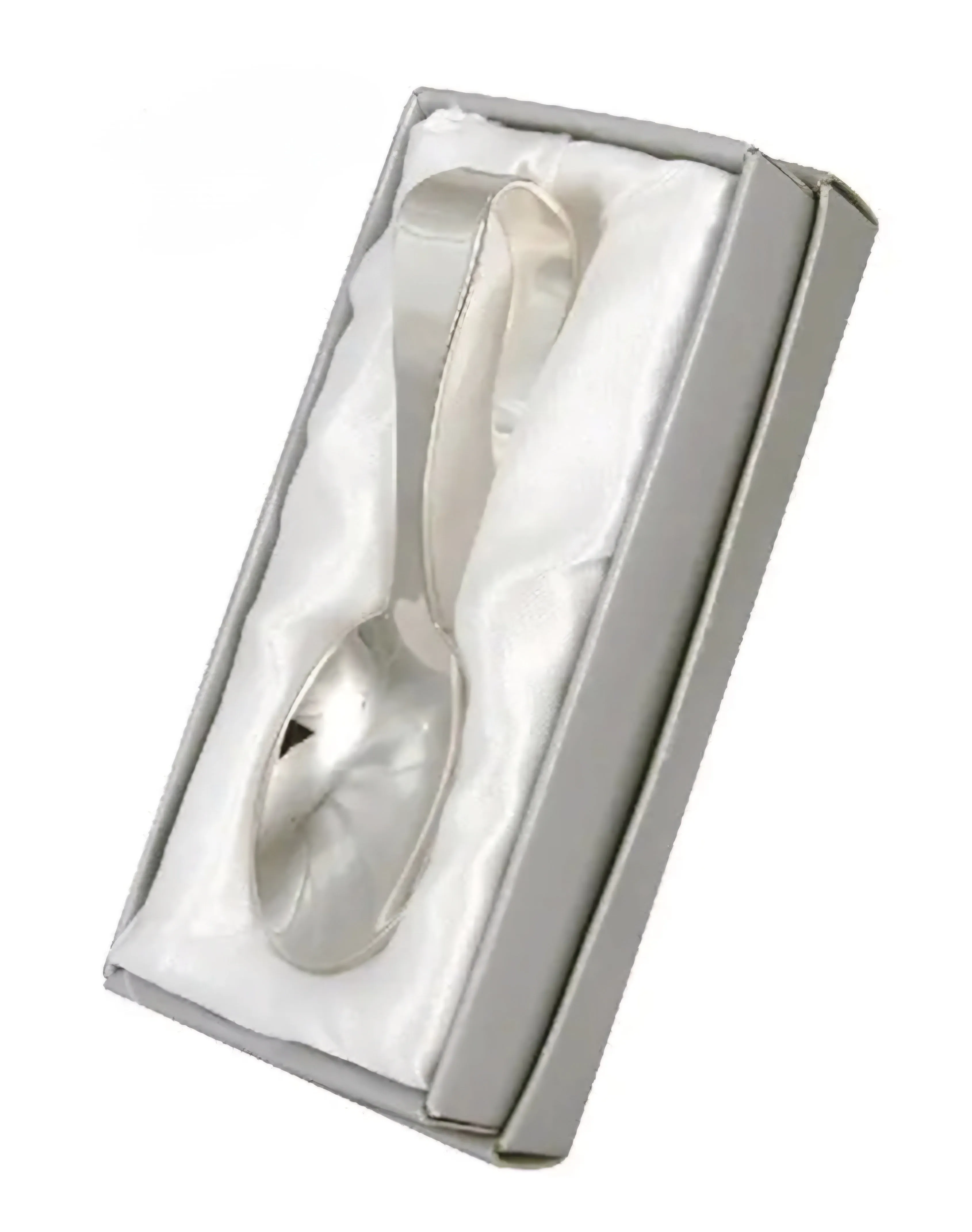 Silver-Plated Curved-Handle Keepsake Spoon