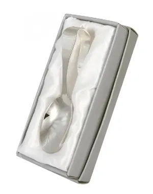 Silver-Plated Curved-Handle Keepsake Spoon