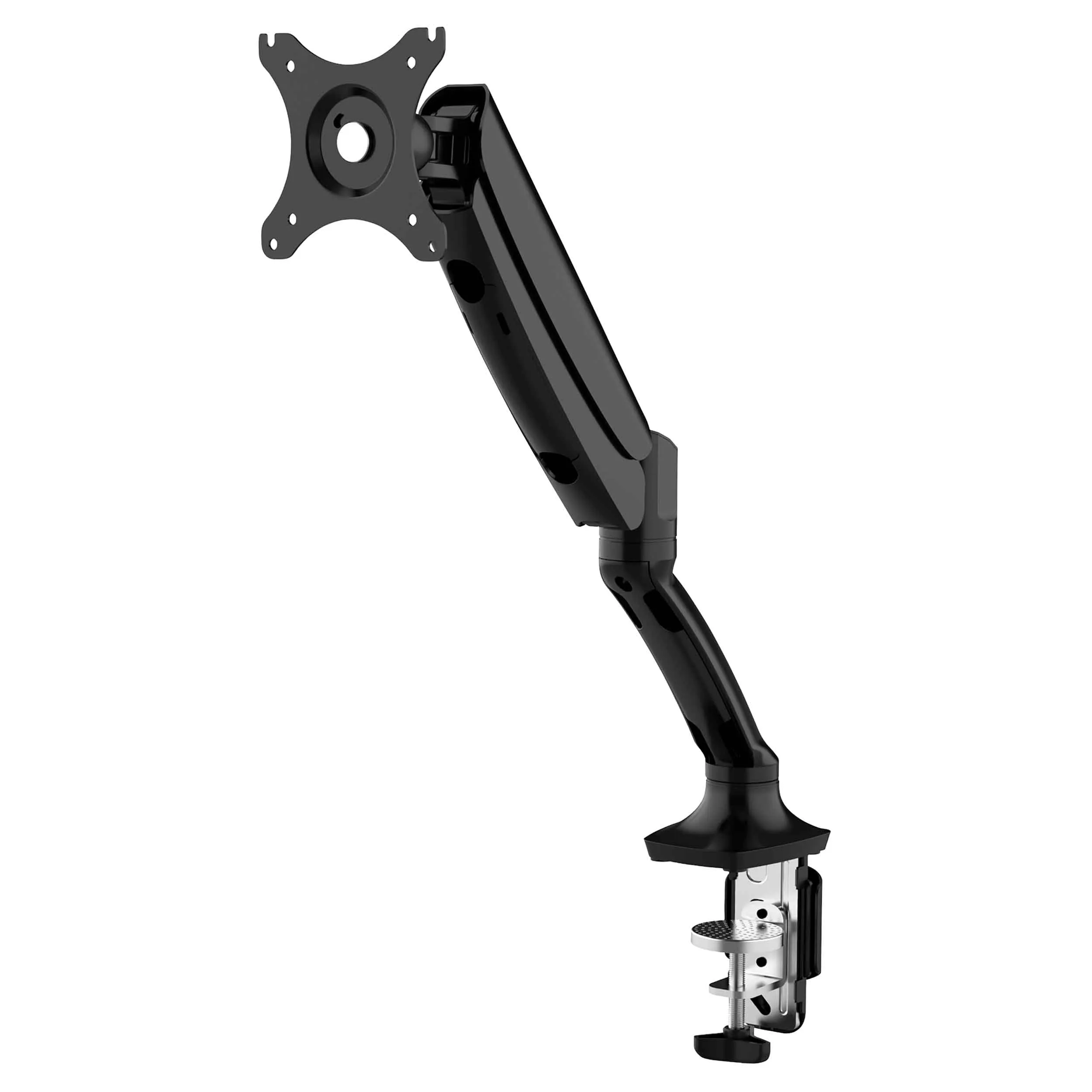 Single Monitor Arm, Adjustable & Rotating 9kg Load Capacity, 10-27" Screens - Black - DH24