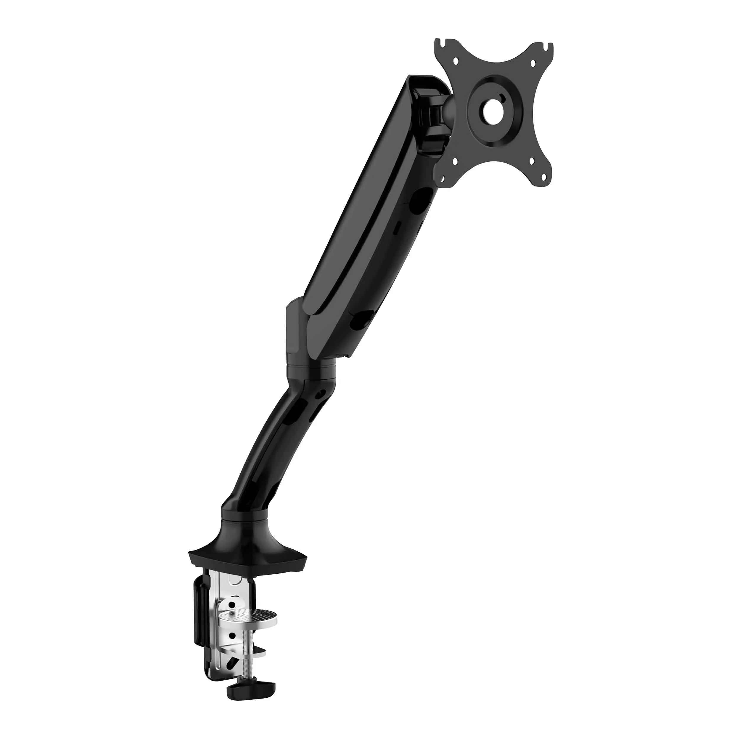 Single Monitor Arm, Adjustable & Rotating 9kg Load Capacity, 10-27" Screens - Black - DH24