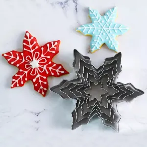 SNOWFLAKES COOKIE CUTTERS SET 5PCS