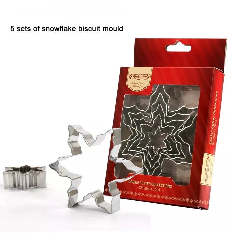 SNOWFLAKES COOKIE CUTTERS SET 5PCS