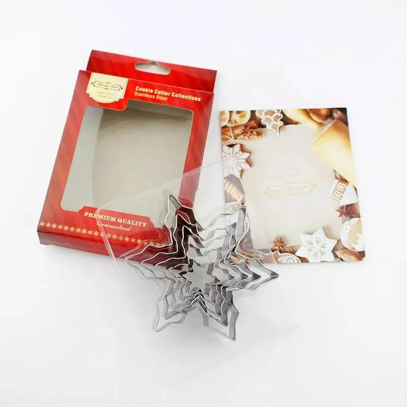 SNOWFLAKES COOKIE CUTTERS SET 5PCS