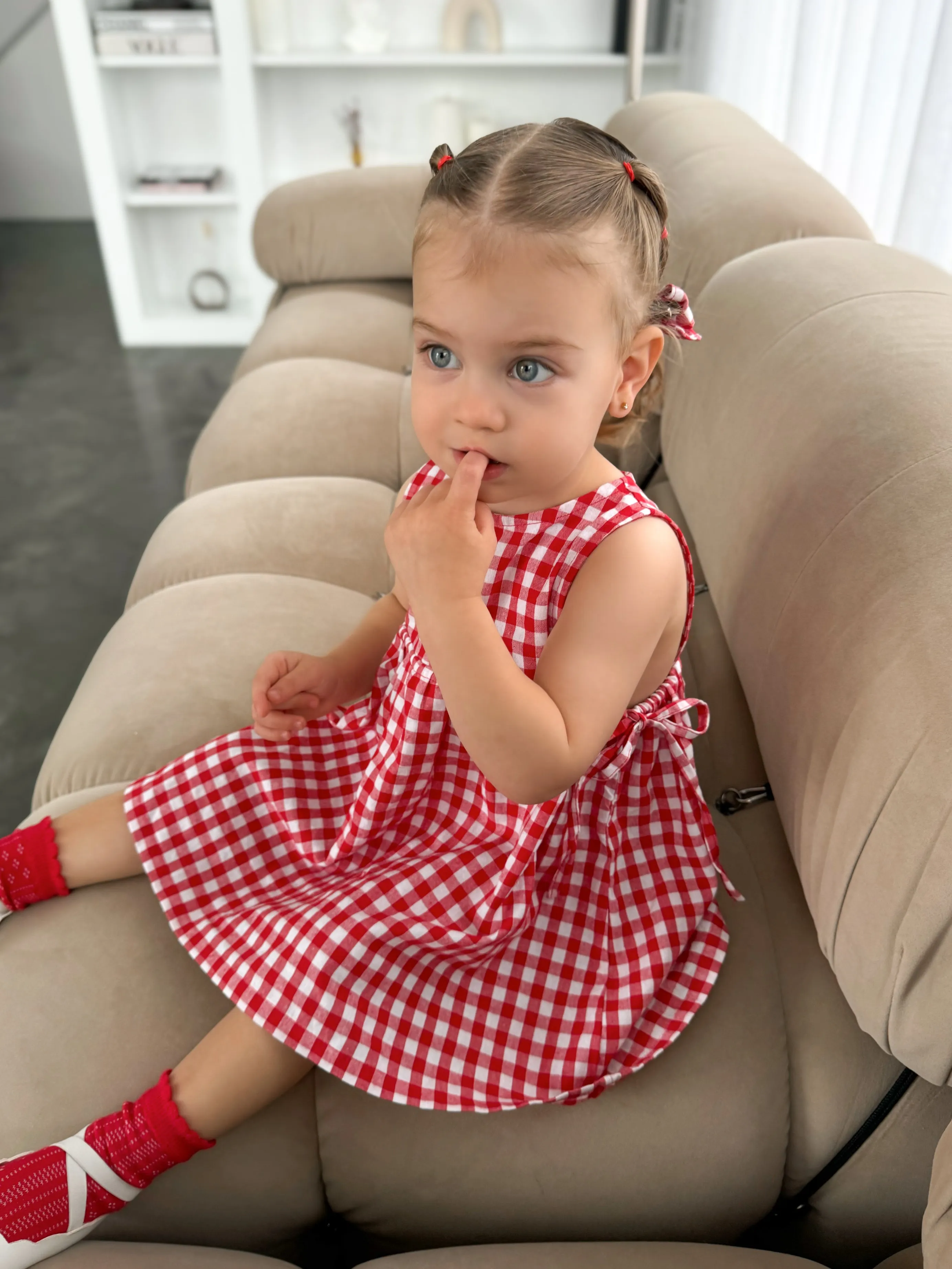 SOFIA DRESS | RED GINGHAM