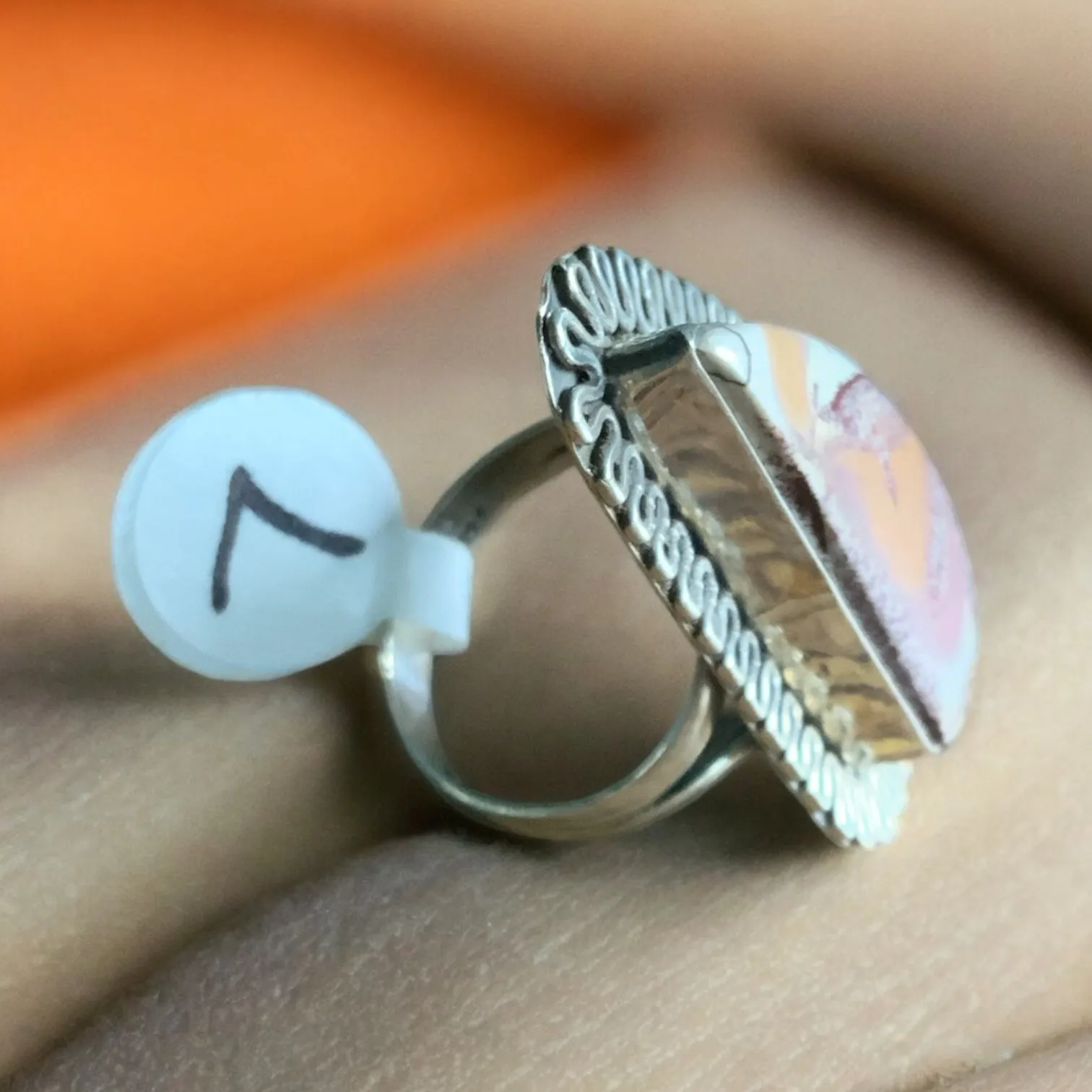 Sonora Dendritic Jasper Solid 925 Sterling Silver Ring 7