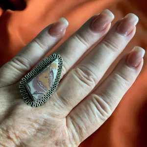 Sonora Dendritic Jasper Solid 925 Sterling Silver Ring 7