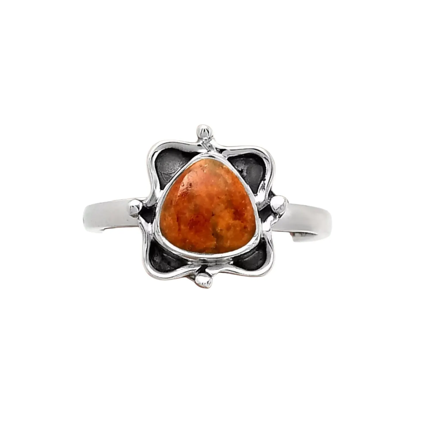Sponge Coral Solid 925 Sterling Silver Ring 8