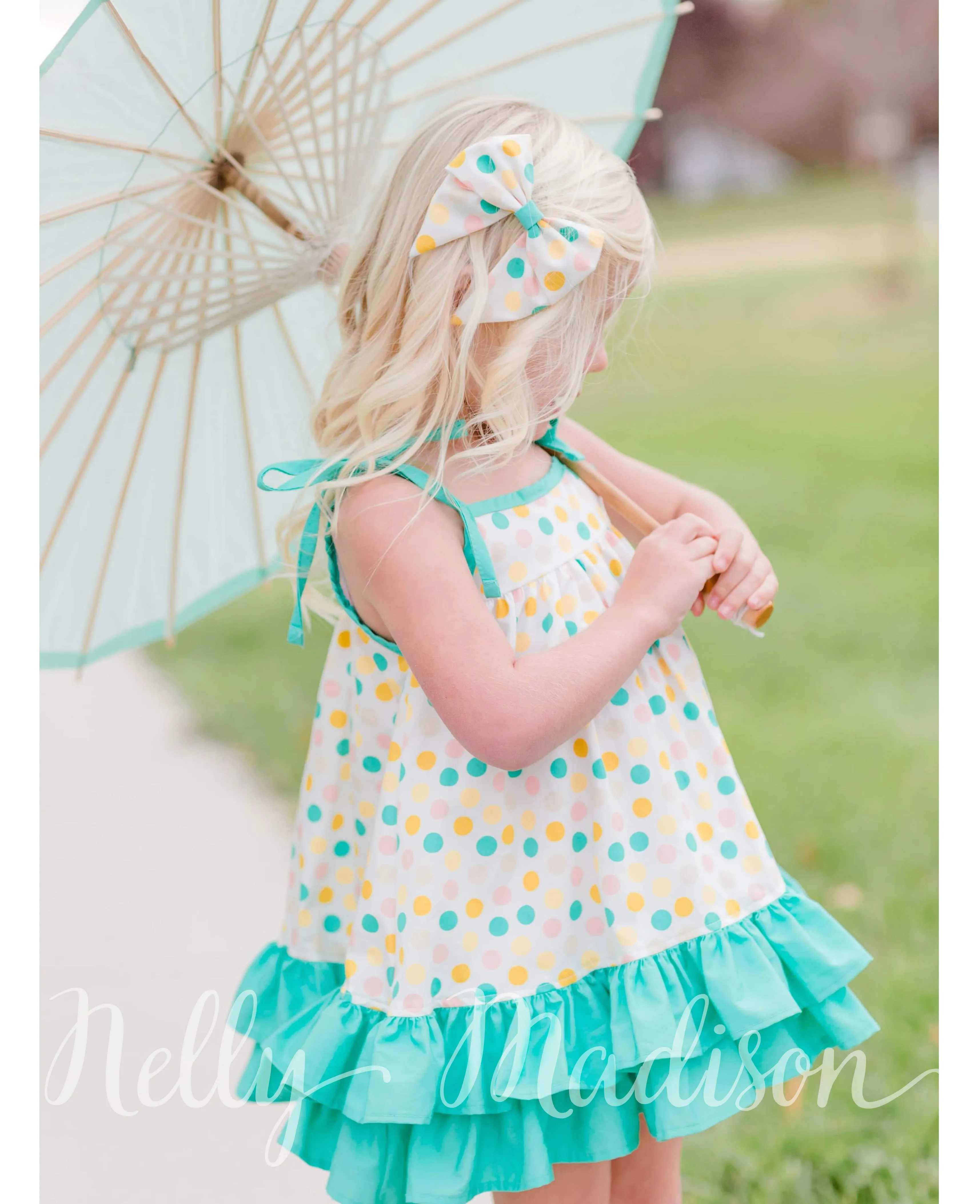 Springtime Polka Blue Hannah