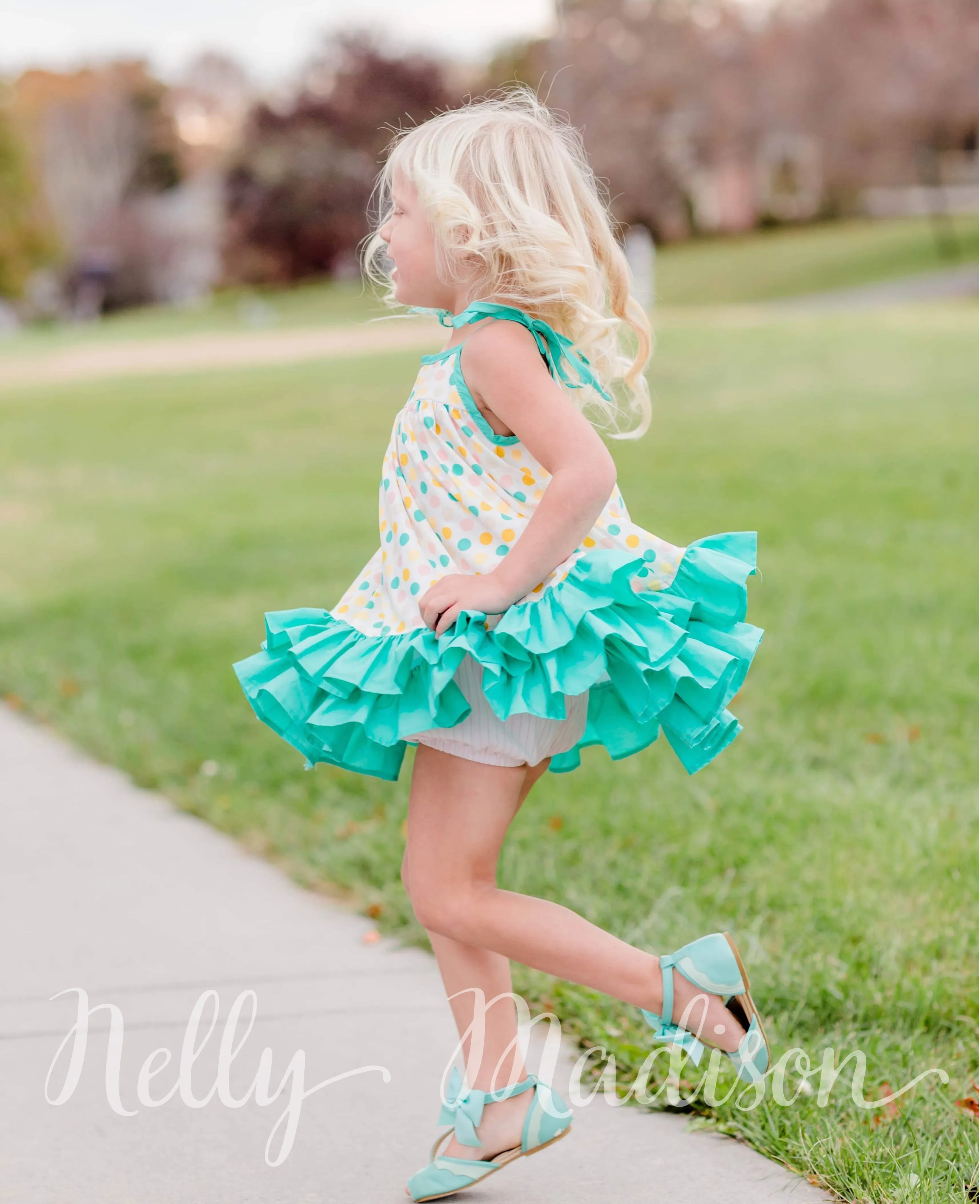 Springtime Polka Blue Hannah