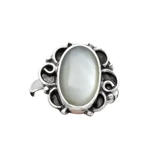Sri Lankin Moonstone Solid 925 Sterling Silver Ring 7