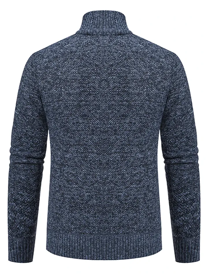 Stand Collar Zipper Knitted Sweaters for Men