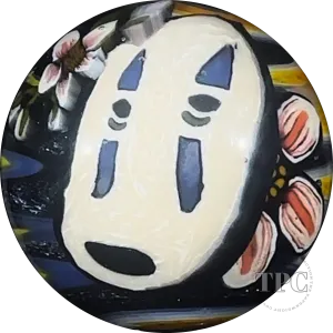 Stephen Boehme 2024 Glass Art Marble Figural Murrine Studio Ghibli No-Face on Wig-wag