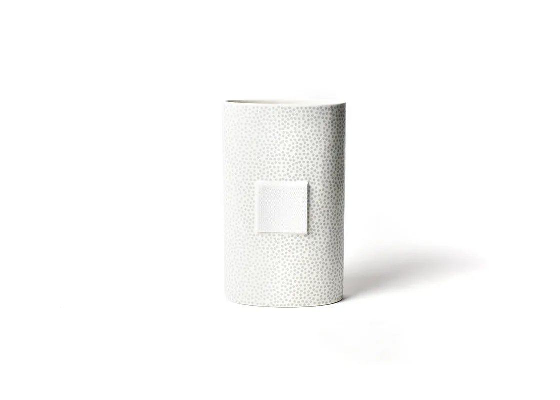 Stone Small Dot Happy Everything Big Oval Vase