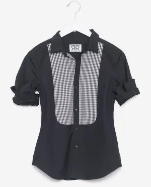 Tailored - Black with Gingham Bib