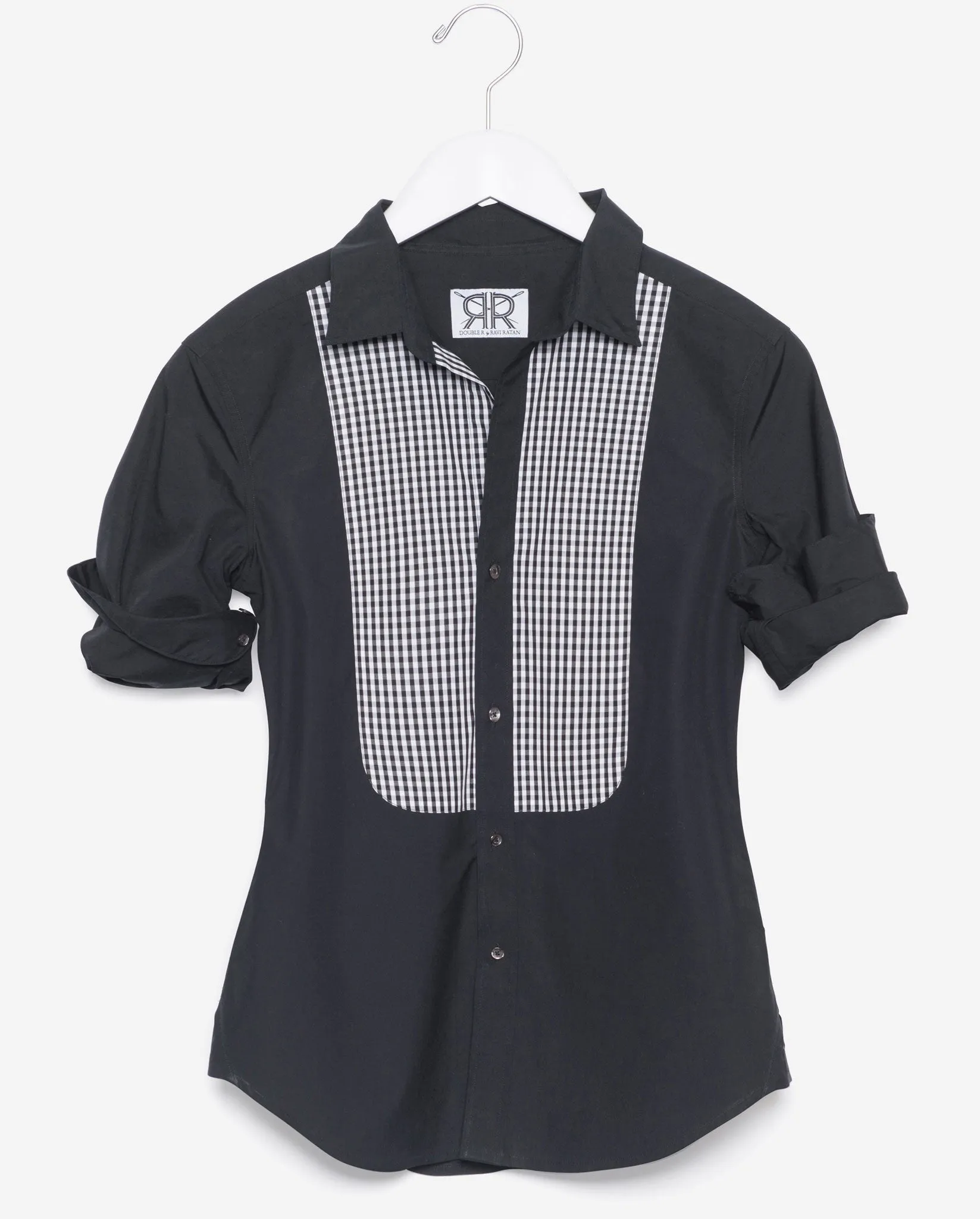 Tailored - Black with Gingham Bib