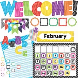 Teacher Created Resources Chevon Accents Board Set