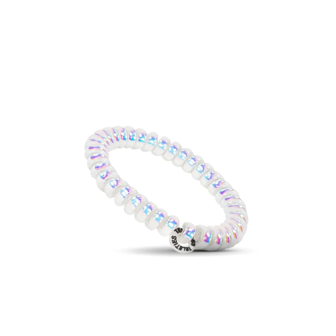 Teleties Peppermint Small Hair Ties Iridescent White