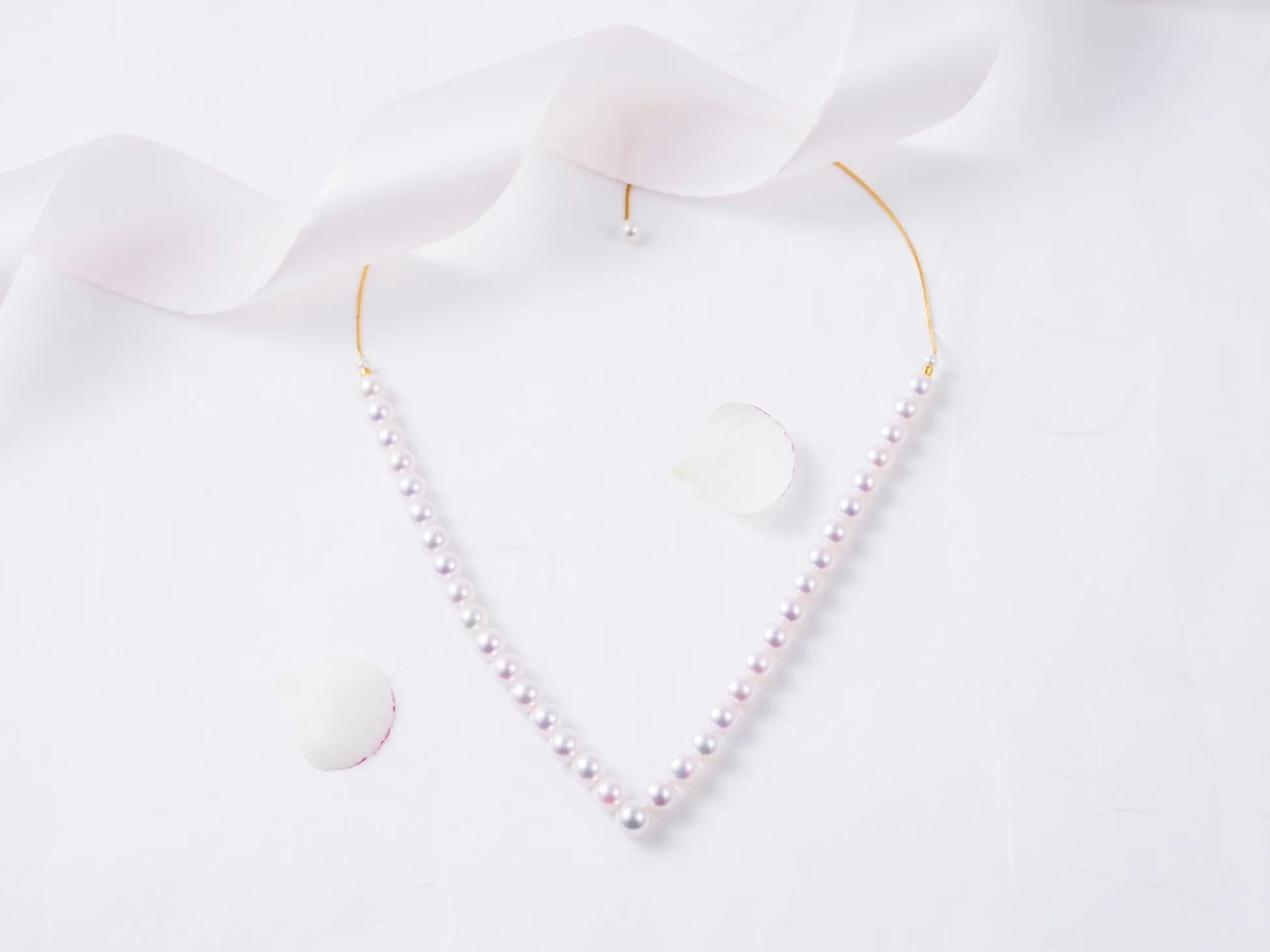 The Elegant Neckline - “V” Shaped Akoya Pearl Necklace