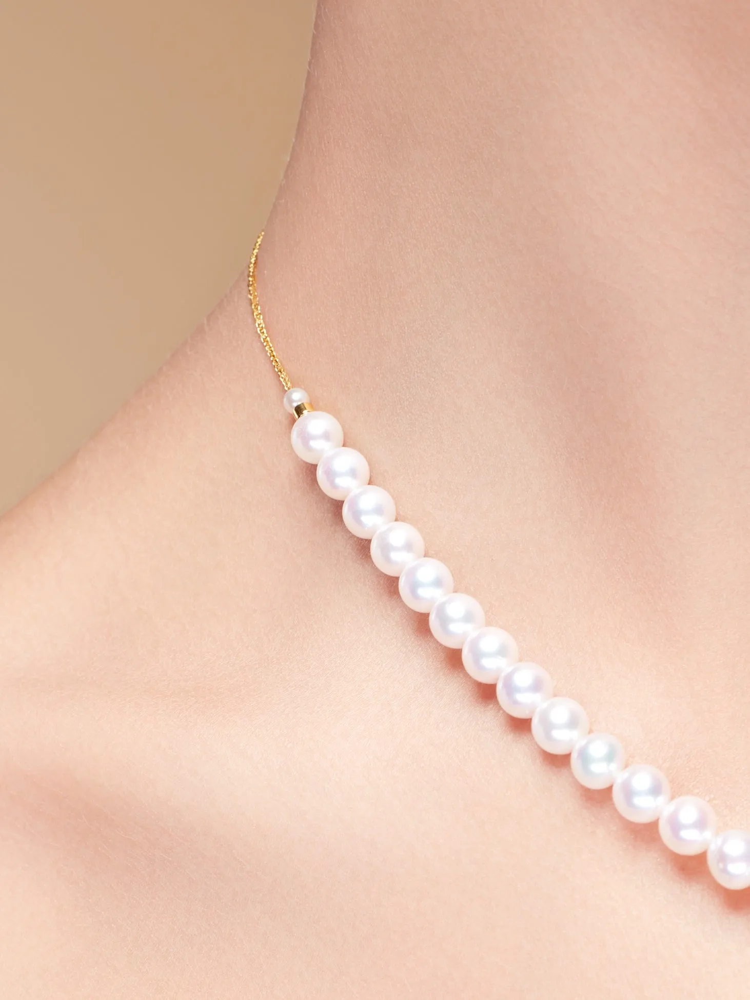 The Elegant Neckline - “V” Shaped Akoya Pearl Necklace