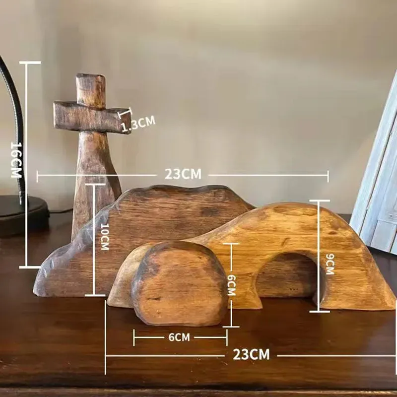The Empty Tomb Wooden Easter Mincice Church Utensils Birth Christmas Crib Nativity Scene Figures Religious Catholic And Orthodox