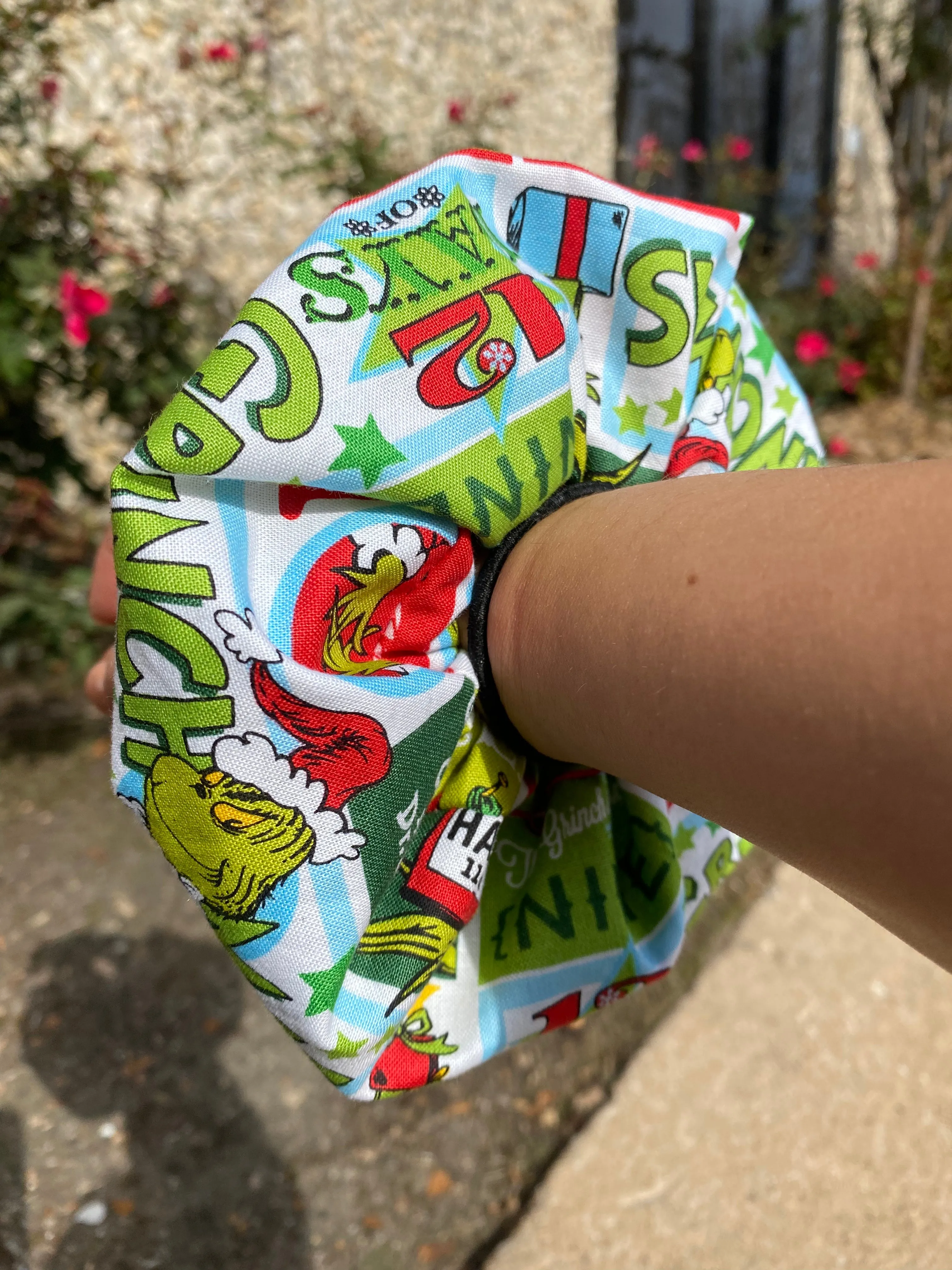 The Grinch Christmas Scrunchie Hair tie Gift
